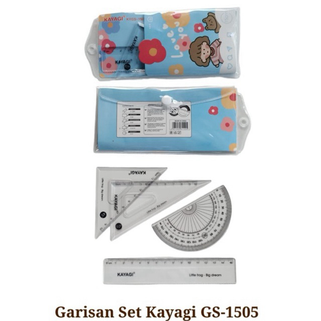 

PENGGARIS SET KAYAGI KYGS-1505 1503 1504/Penggaris Busur Murah