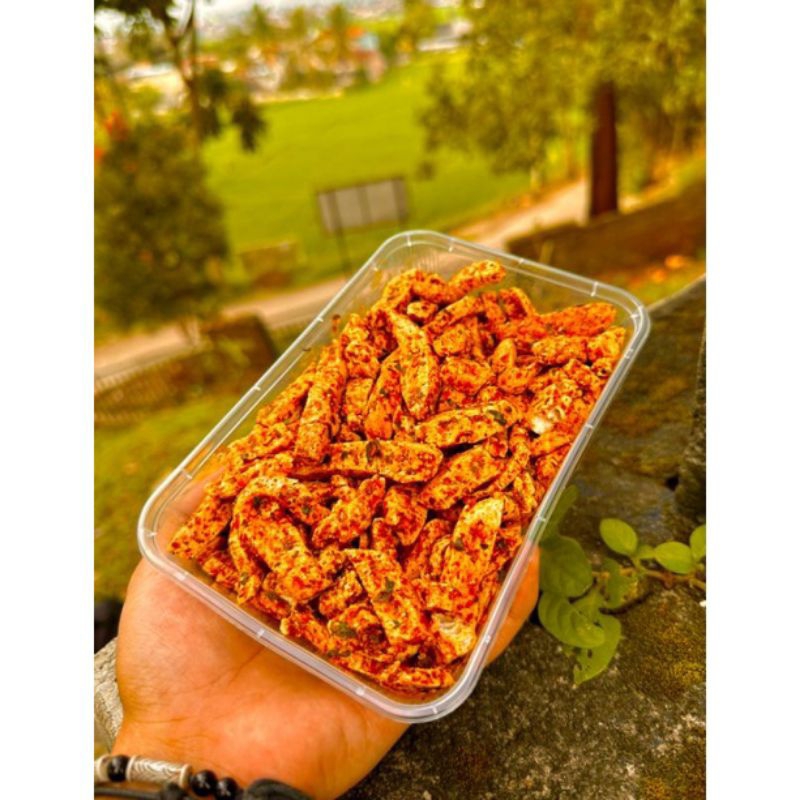 

Basreng pedas daun jeruk pakai box
