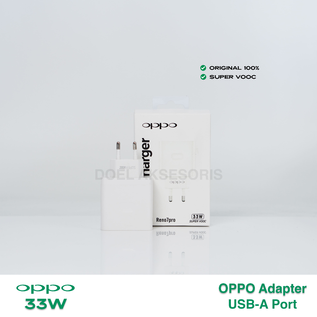 Adapter Oppo 33 Watt Super Vooc Original 100%