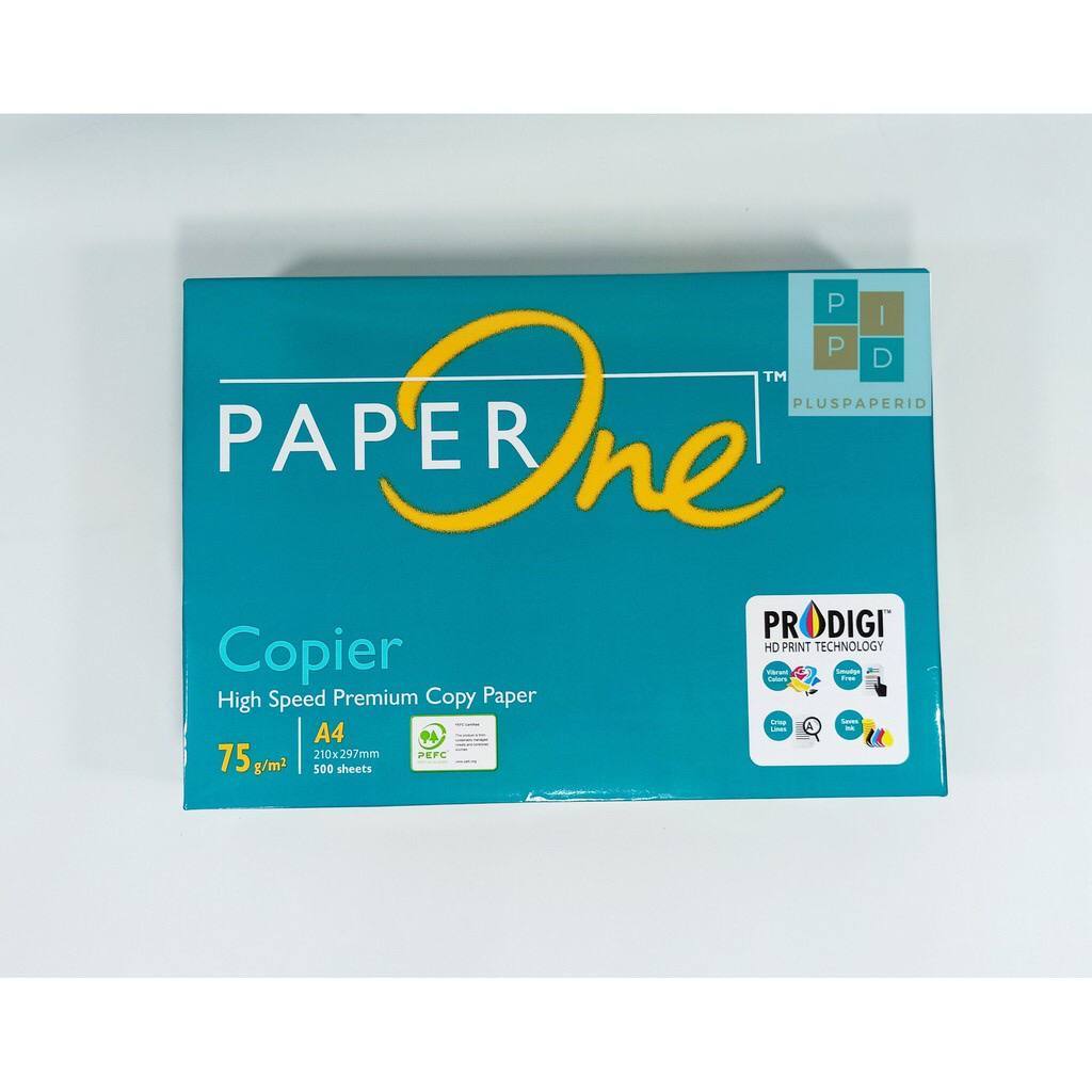 

PaperOne Kertas A4 75gr Copier 1 Rim (500 lembar) Kertas HVS A4 Kertas Fotocopy