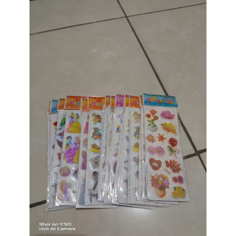 

20pcs stiker timbul putih mix grosir