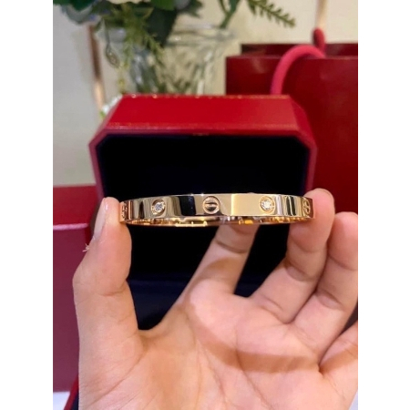 【17K Emas Real Pawnable】EMAS 17K yang dapat digadaikan Gelang empat berlian emas mawar