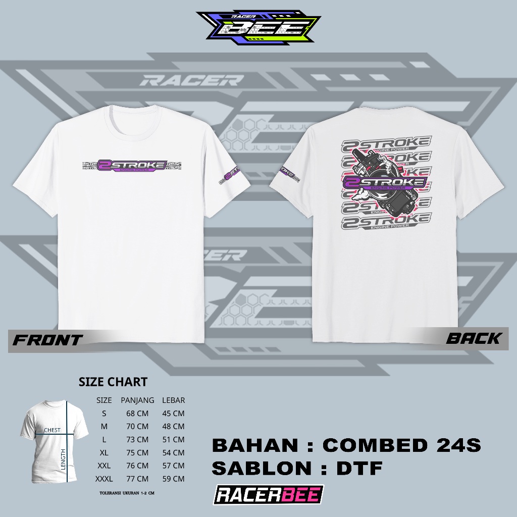 Kaos 2stroke engine power terlaris Tshirt two stroke
