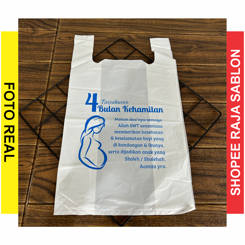 

RB (Isi 25 pcs) Kantong Plastik Tasyakuran 7 Bulan / 4 Bulan - Kresek Syukuran