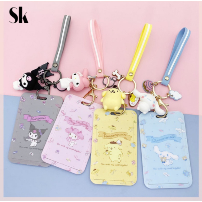 

Name Tag Tali Sarnio Sanryo Zanrio Lanyard ID Card Holder Tempat Kartu moroll, Kurom, Melody