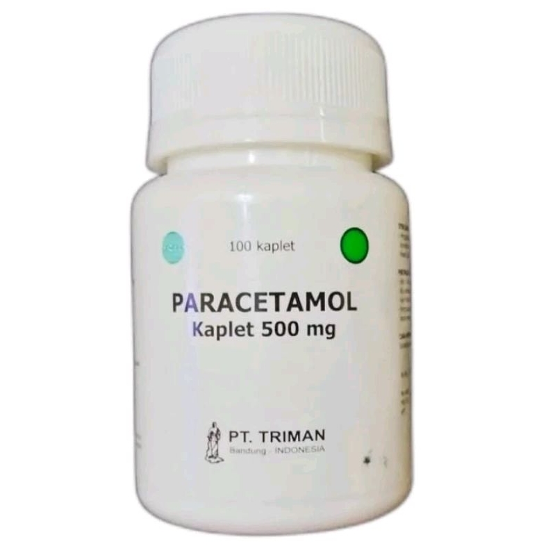 PARACETAMOL Kaplet 500mg - TRIMAN (100's /Botol) | Pamol 500mg