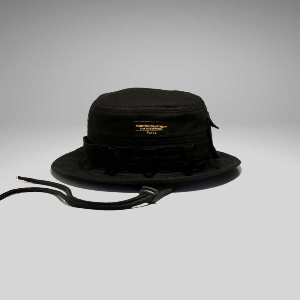 Fishycho Monster Hunter Jungle Hat Pocket Black