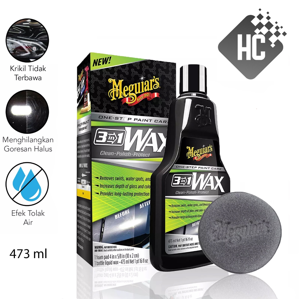 Meguiars - Meguiar's 3 in 1 Wax, penghilang baret mobil, wax mobil, pengkilap mobil
