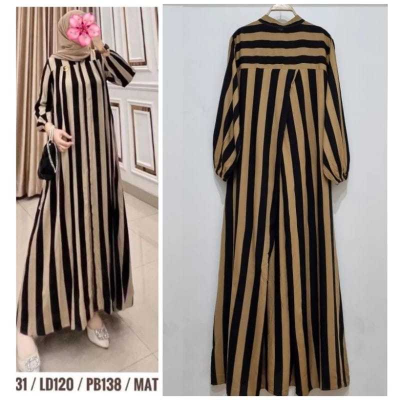 Gamis dewasa salur/ baju muslimah dewasa/ Gamis 2023