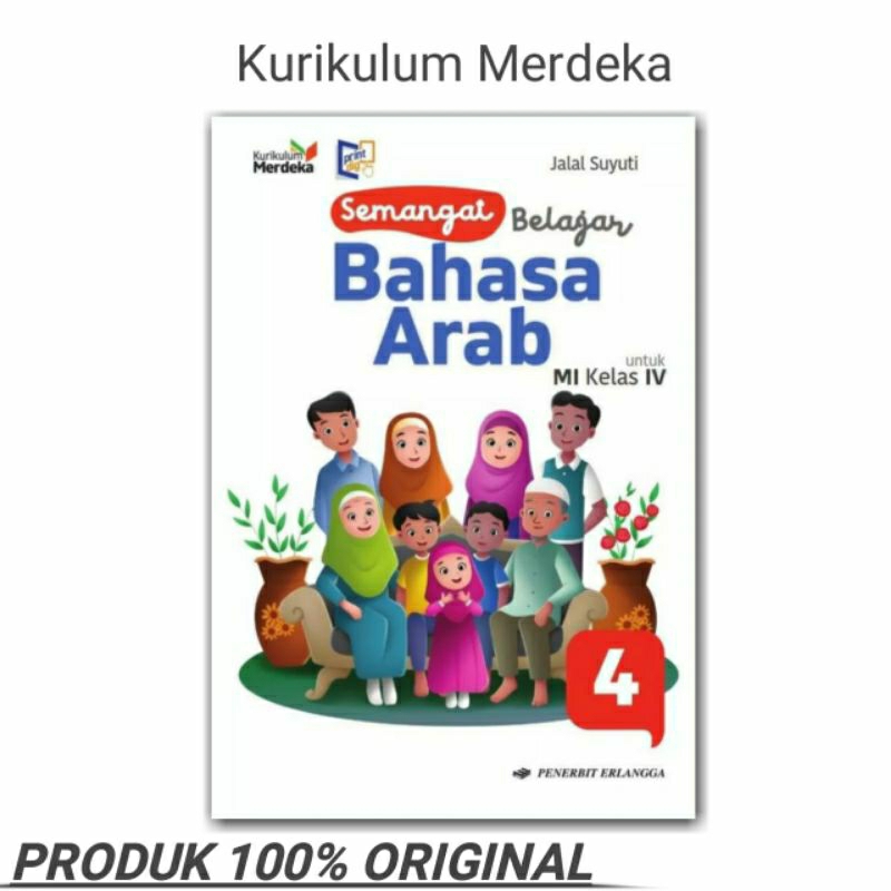 Bahasa Arab Kelas 4 MI Kurikulum Merdeka Erlangga Original