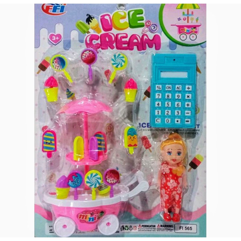 Mainan gerobak ice cream dan boneka - FI 565
