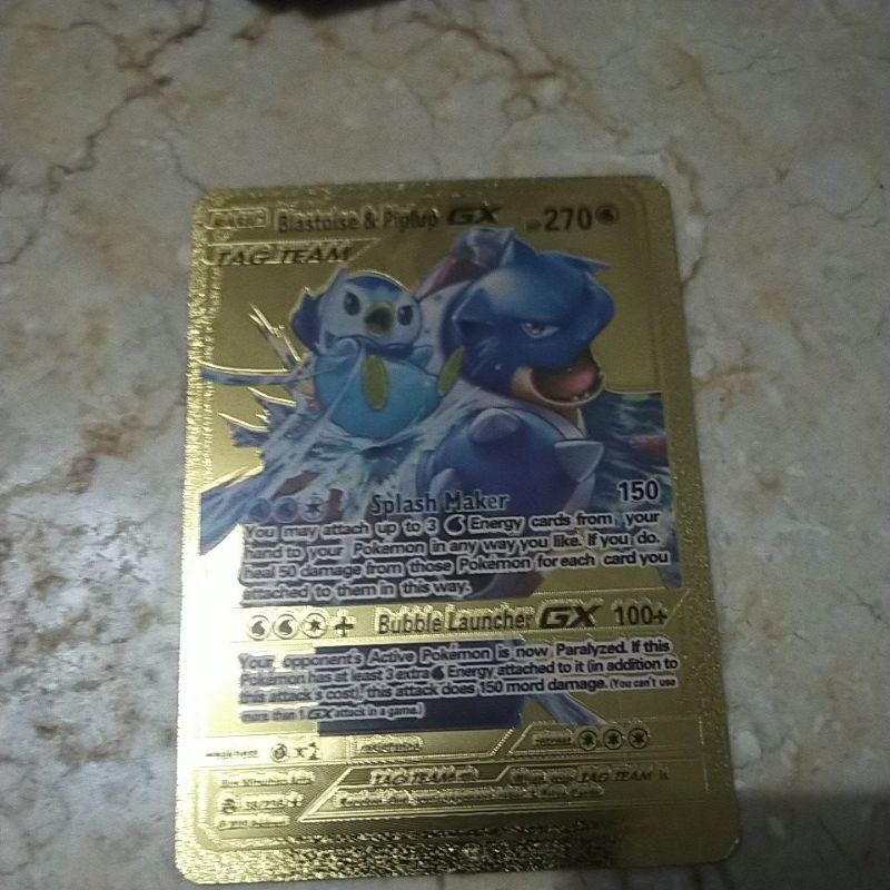 kartu pokemon Blastoise & piplup