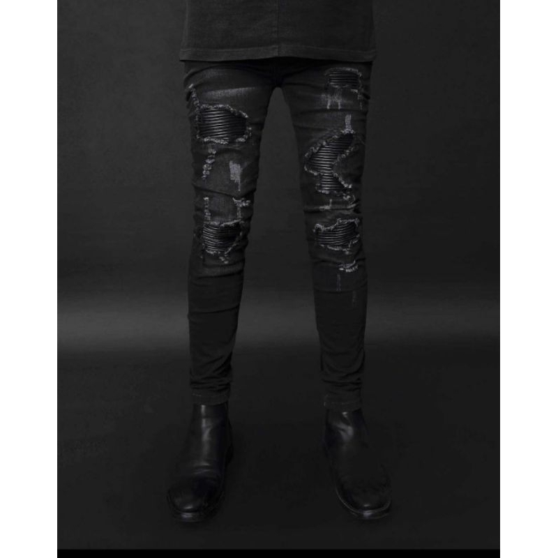 Celana Rucas Season 8 Caviar Leather Long Size 36 SECOND LIKE NEW