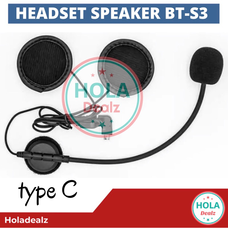 HEADSET INTERCOM BTS 3 HEADSET BTS 3 HEADSET BT-S3 HEADSET BTS3 SPEAKER BTS 3 BLUETOOTH HELM ORIGINA