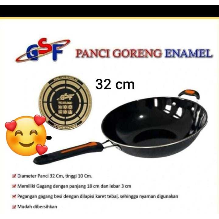 Wajan gagang Gsf - Wajan kuping gsf 2034 -Wajan gagang TD - wajan enamel anti lengket