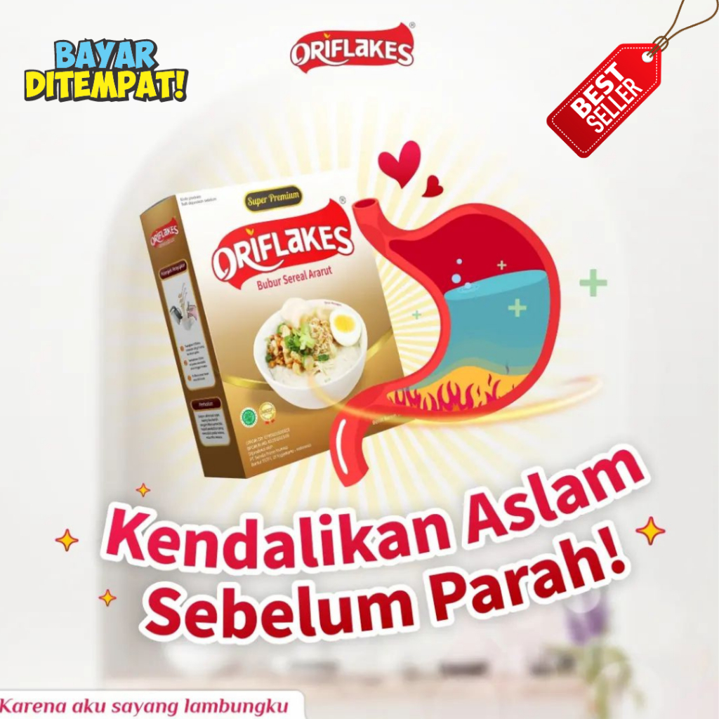 

ORIFLAKES ORIGINAL 900 gr Sereal, Obat maag kronis ampuh, Cereal, Oriflakes asam lambung, Obat asam lambung, Sereal umbi garut