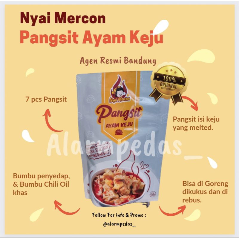 

NYAI MERCON Pangsit Ayam Keju lumer melted Pangsit Goreng, Kukus, Rebus Kuah