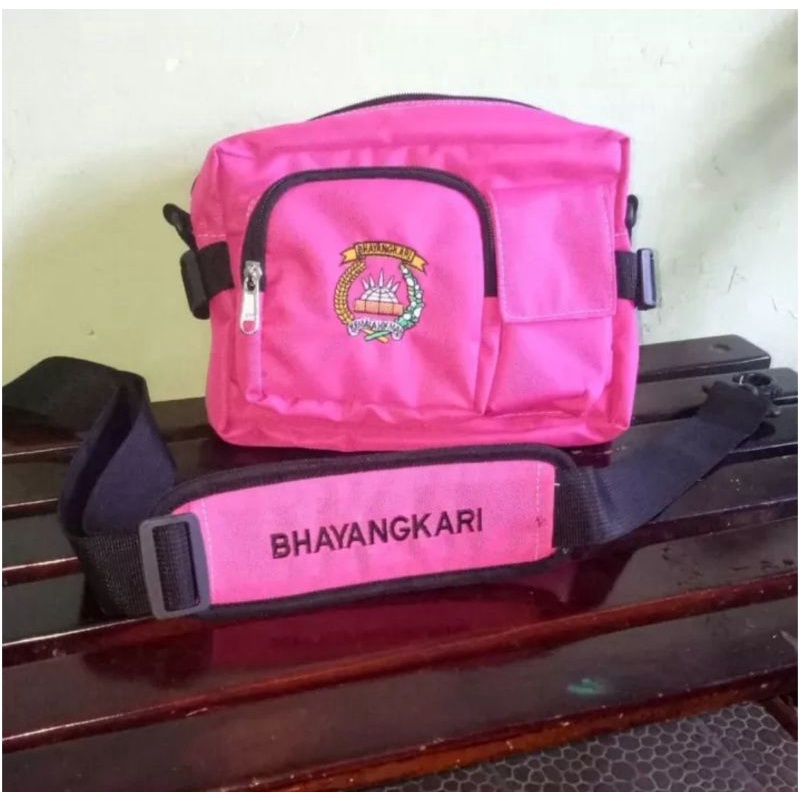 1212 Promo Brand Tas Pinggang Bhayangkari Tali Hitam
