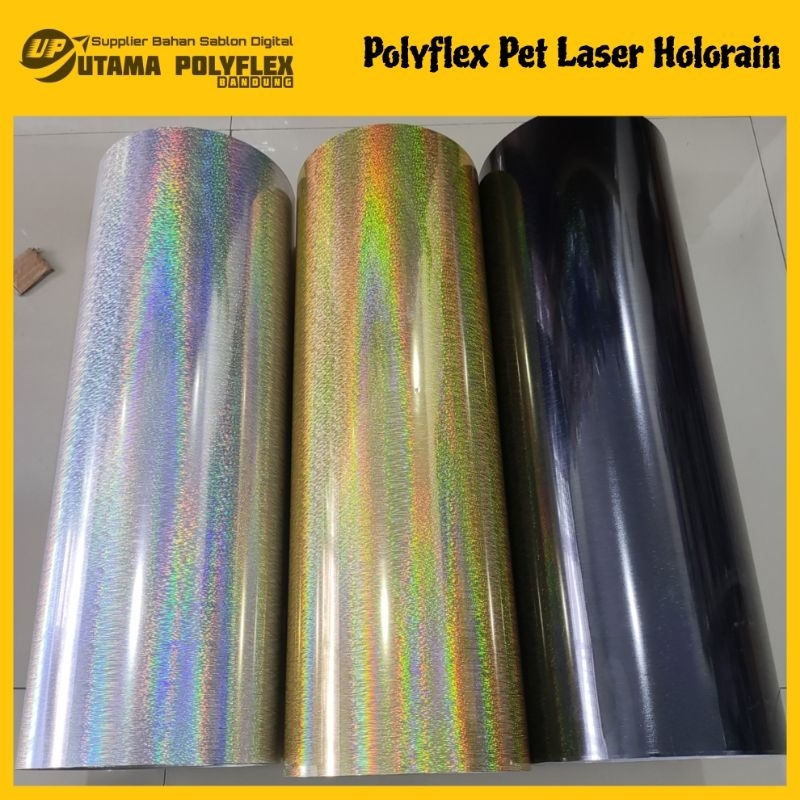 

Polyflex Pet Laser Holorain Premium / Poliflex Foil Metallic Motif Garis