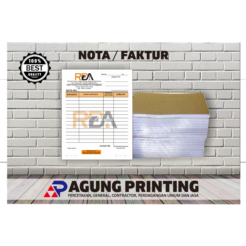 

Promo Cetak Nota Custom Murah 2 Ply - Agung Printing