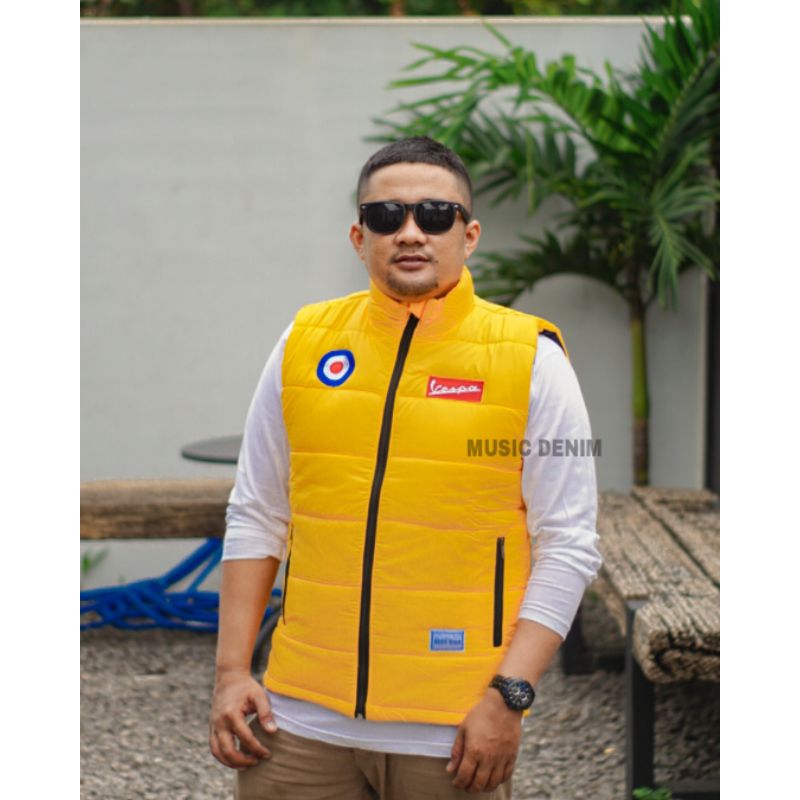 Rompi (Vest) Piaggio VESPA / rompi motor penahan angin / rompi parasut tebal / rompi bikers / rompi 