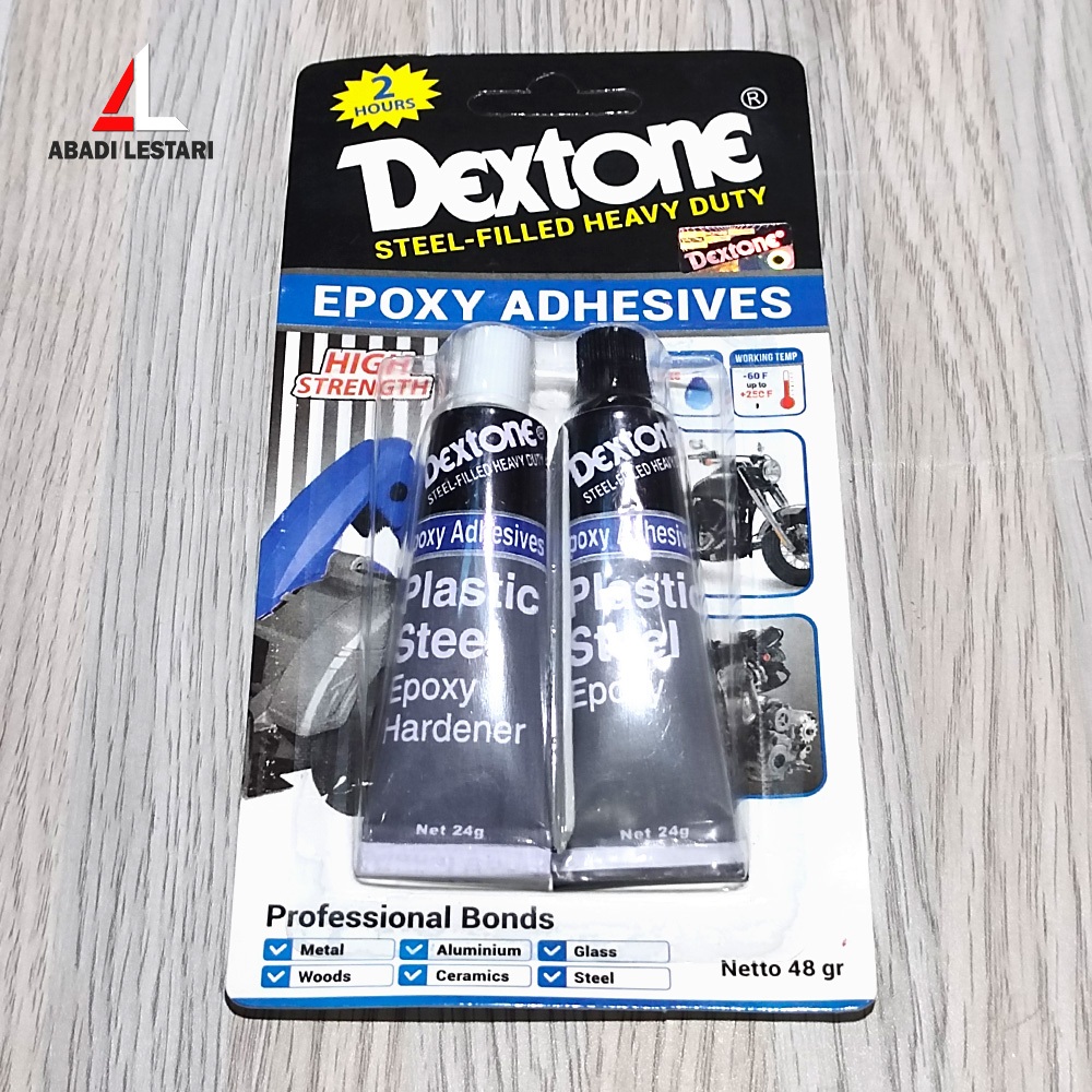 LEM DEXTONE PLASTIC STEEL EPOXY 2 JAM / LEM BESI DEXTONE ASLI LAMA KERING