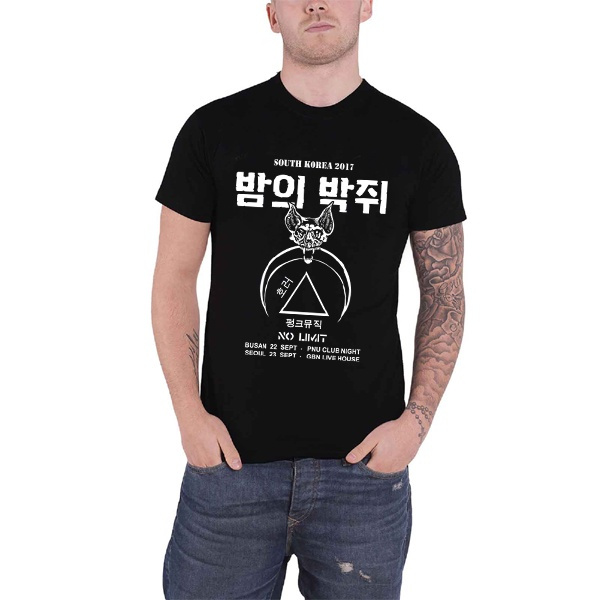 Kaos Kelelawar Malam Jalan Gelap Tur Korea Selatan - South Korea Tour Band Tshirt Bahan 100% Cotton 