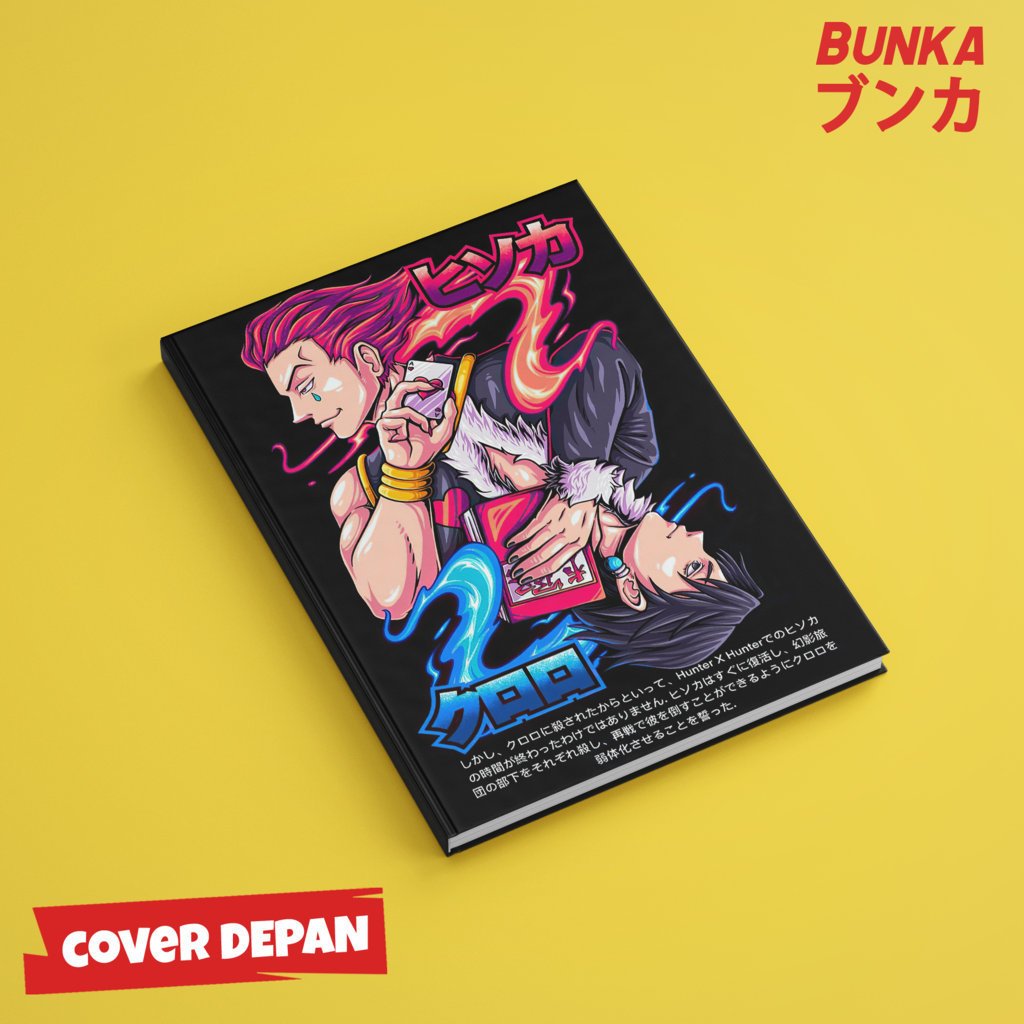 

Note Book Anime Hunter x Hunter Hisoka and Chrollo Lucilfer Hardcover A5 Buku Tulis Catatan Notes Agenda Planner Jurnal vintage buku catatan story book kado anniversary valentine cowok cewek murah