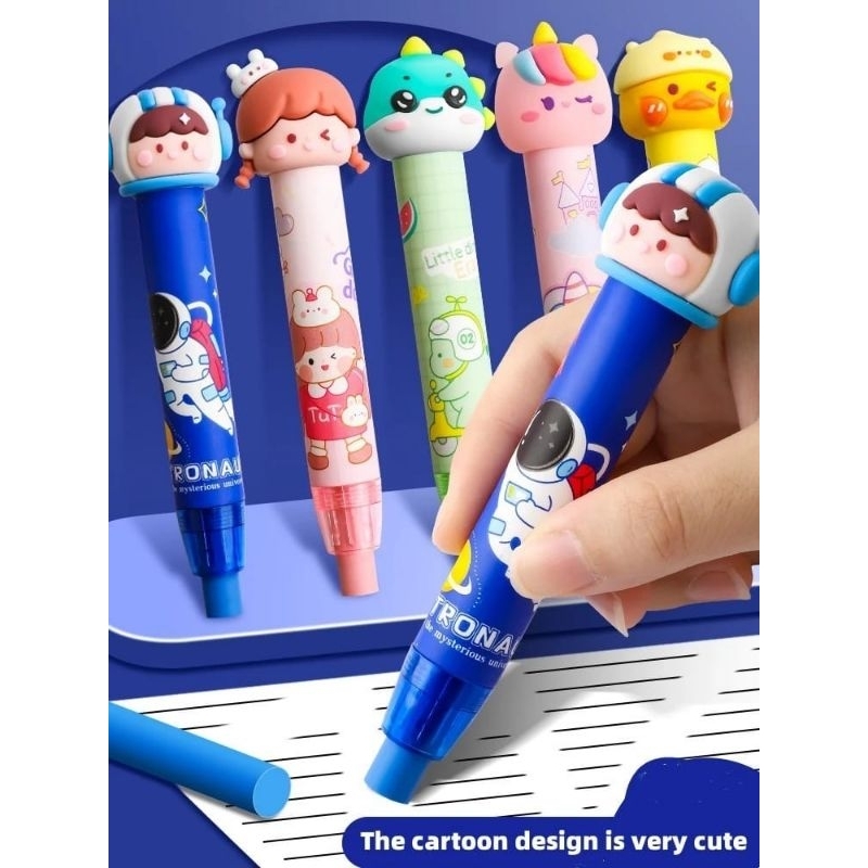 

Penghapus pensil cetek mekanik model kepala boneka