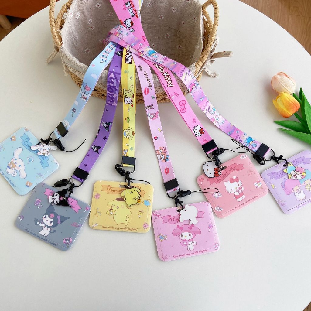 

Kalung Holder Kartu Lucu Karakter Sanryo Zanrio / ID Card Holder Name Tag Lanyard Horizontal