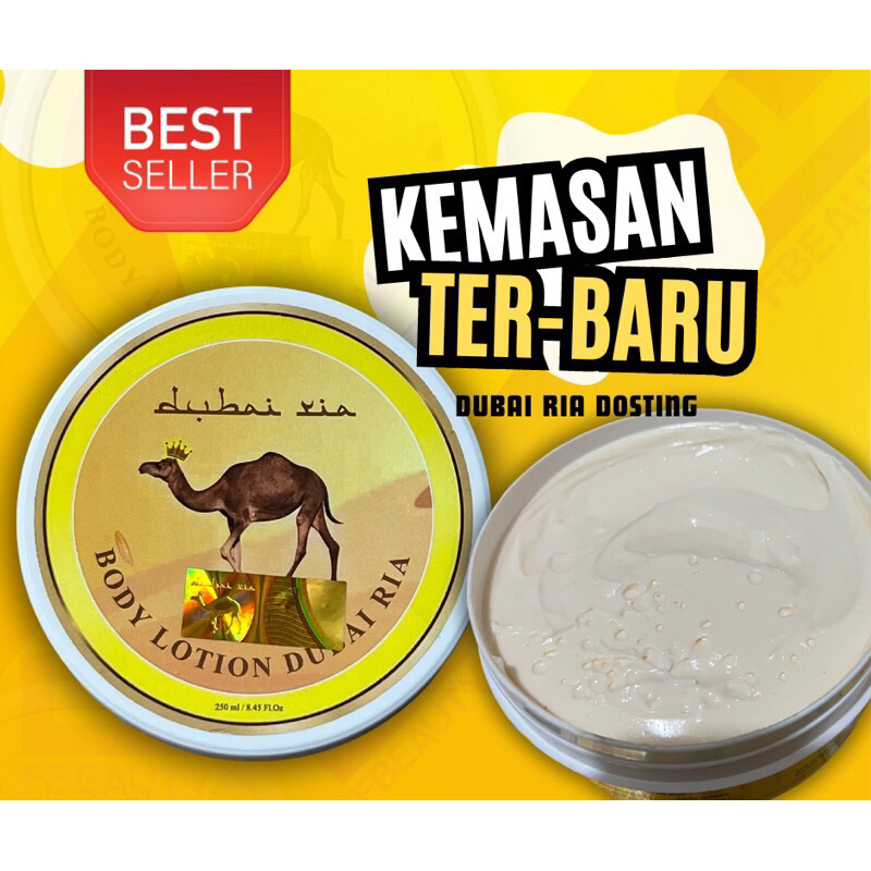 HB DUBAI SUPER RIA  250ML BPOM KEMASAN TERBARU HANBODY PEMUTIH PALING AMPUH