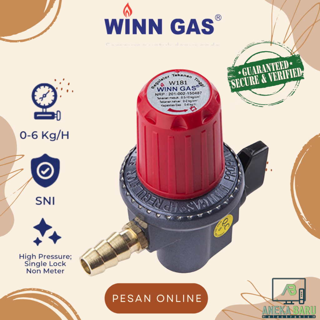 [READY & COD] Winn Gas Regulator Gas Tekanan Tinggi W-181NM / 181NM / W 181 NM