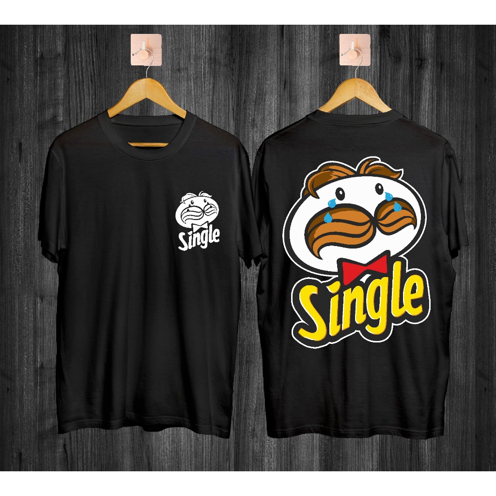 Kaos Tshirt Distro Gambar Boneka Single Hitam Pakaian Pria Wanita Keren Lengan Pendek Warna Hitam Pu