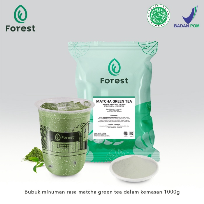 

MALL Bubuk Minuman MATCHA GREEN TEA Powder 1g FOREST Bubble Drink buruan