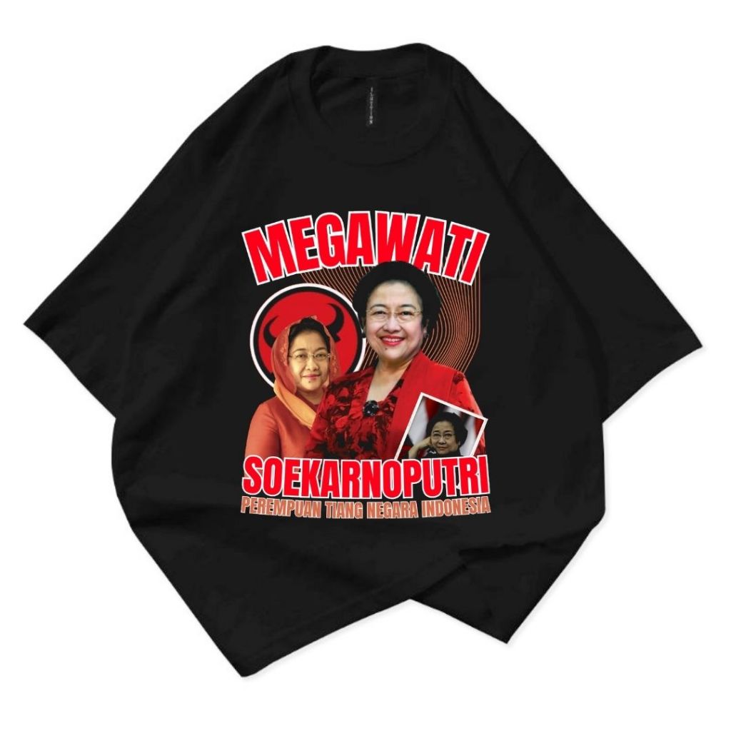 Gurls Area "Megawati Soekarnoputri" Oversized T-Shirt | Black | Kaos Oversize | Vintage | Atasan | C