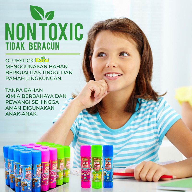

LEM STICK 10GR KONA / LEM KERTAS / LEM MURAH / LEM PADAT / LEM BATANG / LEM GOSOK HARGA PER PCS