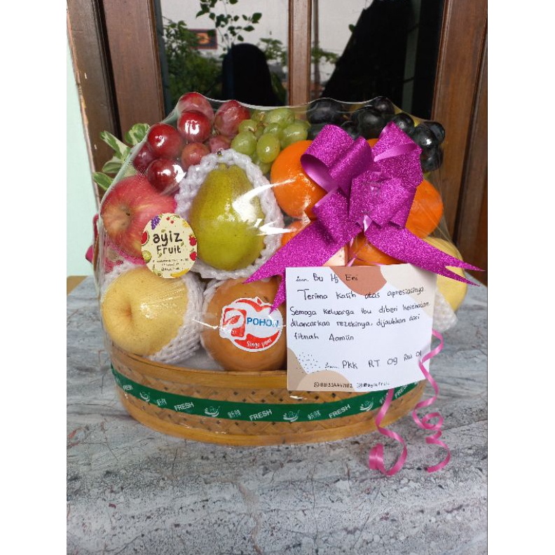 

1212 SALE bisa dipesan dadakan parcel buah free kartu ucapan