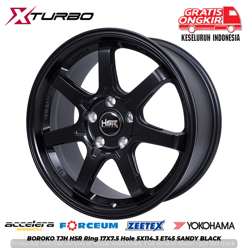 VELG MOBIL INNOVA XPANDER HRV WRV HSR BOROKO TJH RING 17 WARNA HITAM - VELG JDM
