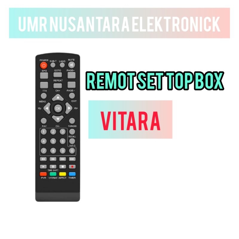 remot set top box VITARA tanpa seting