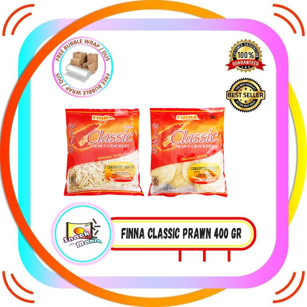 

Finna Classic Prawn Crackers | Stick ~ 400 gr Kerupuk Udang