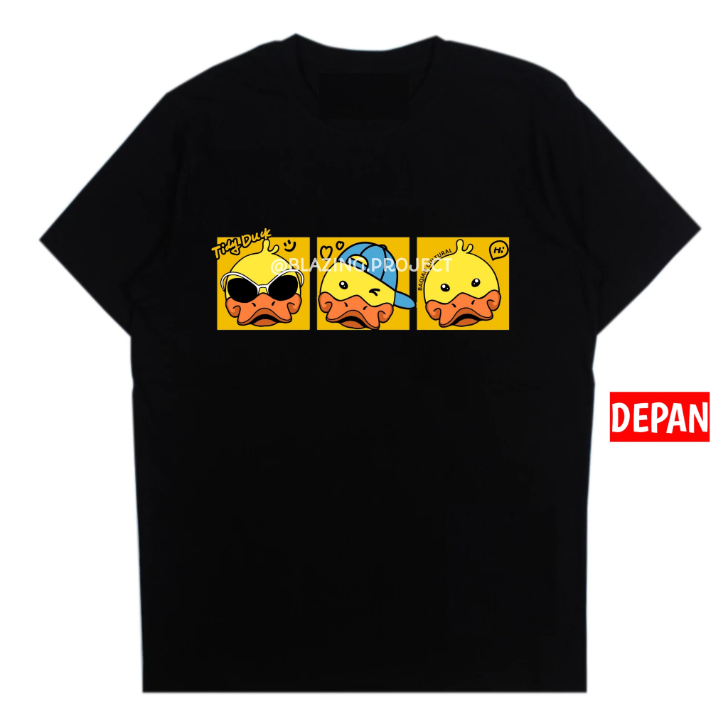 Baju Kaos Distro Premium Tidy Duck 3 Pria Wanita Cotton Combed 24s