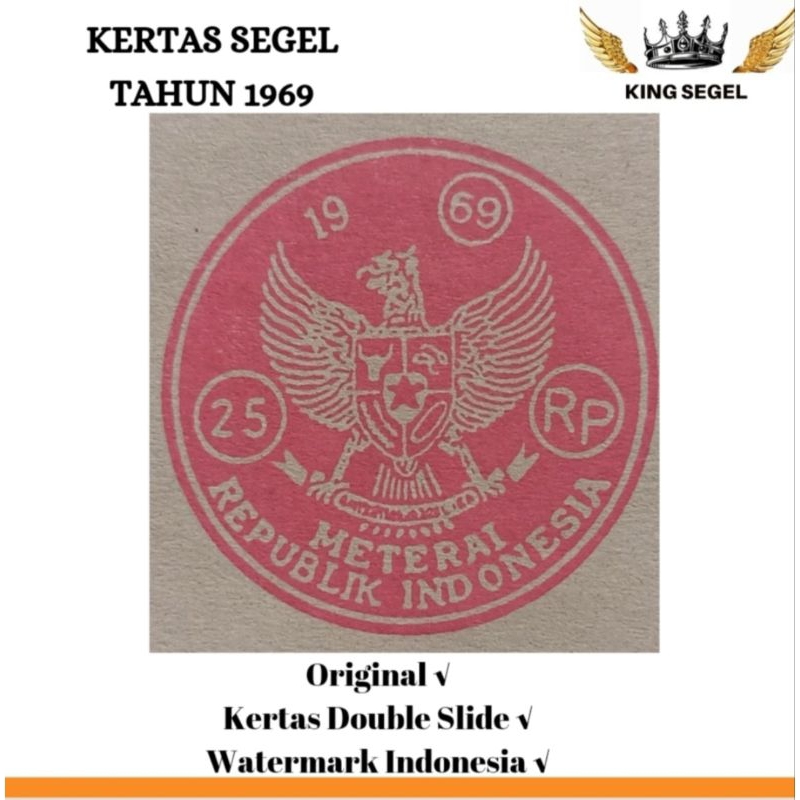 

Kertas Segel Tahun 1969 Double Asli (Beli 2 Gratis 1)