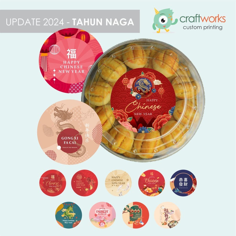 

READY STOK] STICKER IMLEK KUE KERING / TOPLES - 7 CM ISI 24 PCS