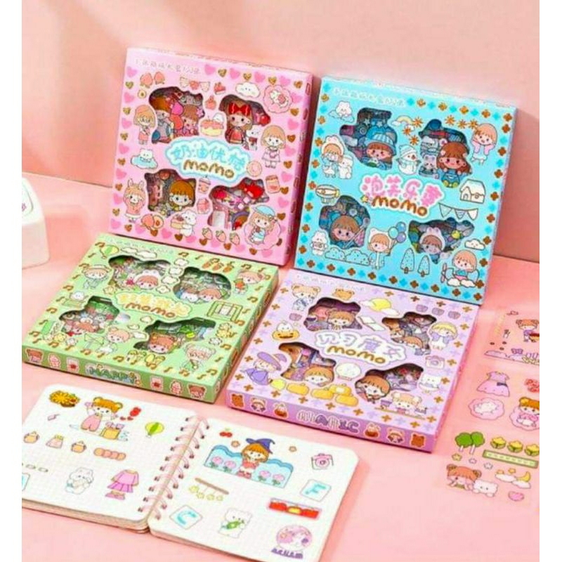 

stiker Momo isi 100 pcs viral aesthetic anti air
