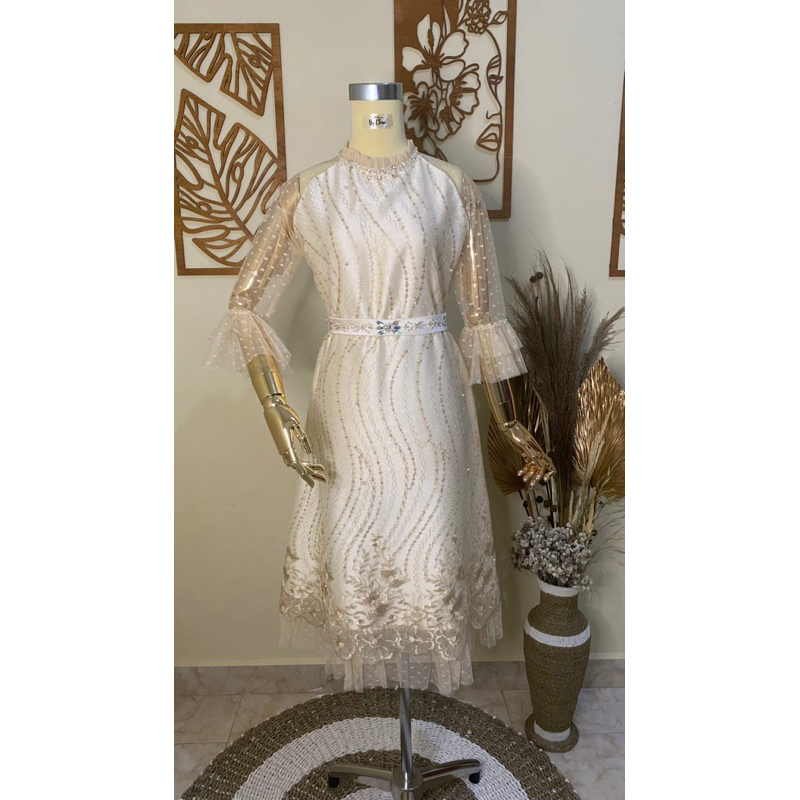 Dress Brokat Model Raglan