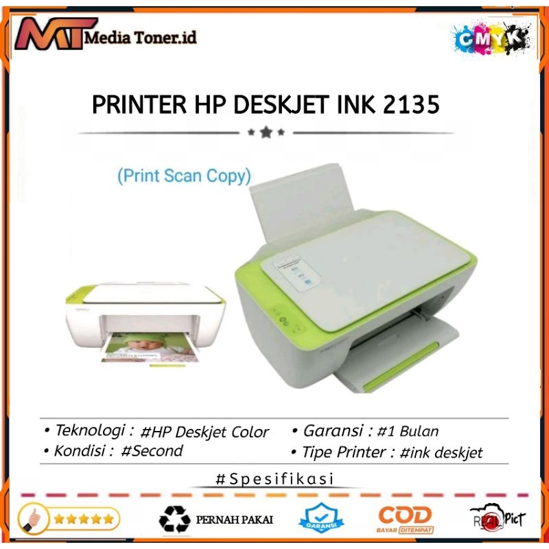 Printer HP Deskjet Ink Advantage 2135 Print Scan Copy
