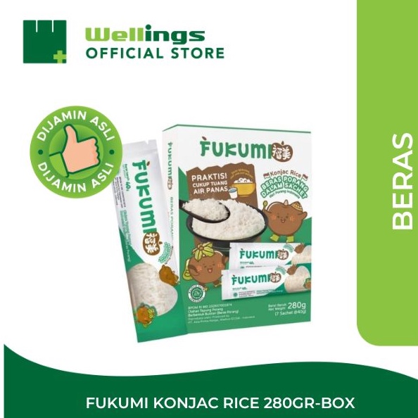 

BIG SALE FUKUMI KONJAC RICE BERAS PORANG 7 SACHET 28GR BERAS RENDAH KALORI murah