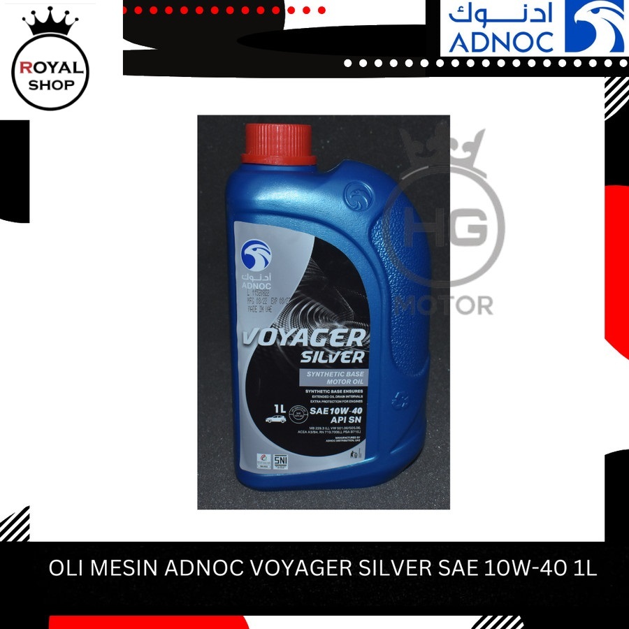 ADNOC Oli Motor Mobil VOYAGER SILVER 4T 10W40 1L ORIGINAL