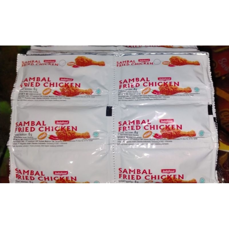 

INDOFOOD SAUS SAMBAL FRIED CHICKEN PEDAS ( isi 24pcs )