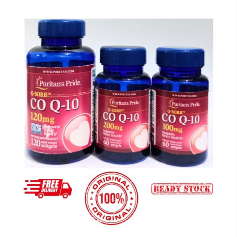 Puritans Pride COQ10 100mg / 120mg / 200mg 60 / 120 Softgels